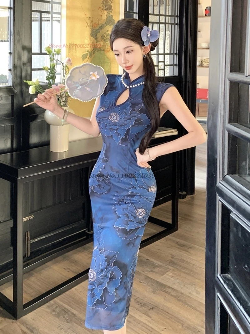 2025, китайское сексуальное платье для ночного клуба, Ципао без рукавов, традиционное платье Cheongsam с цветочным принтом, элегантное вечернее платье для банкета и вечеринки
2025, китайское сексуальное платье для ночного клуба, Ципао без рукавов, традиционное платье Cheongsam с цветочным принтом, элегантное вечернее платье для банкета и вечеринки