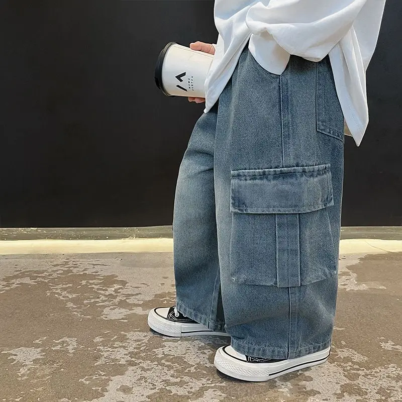 Children Denim Pants 2024 Spring Autumn New Fashionable Cargo Jeans Korean Fashion Kids Trousers Toddler Casual Loose Pants A80
Children Denim Pants 2024 Spring Autumn New Fashionable Cargo Jeans Korean Fashion Kids Trousers Toddler Casual Loose Pants A80