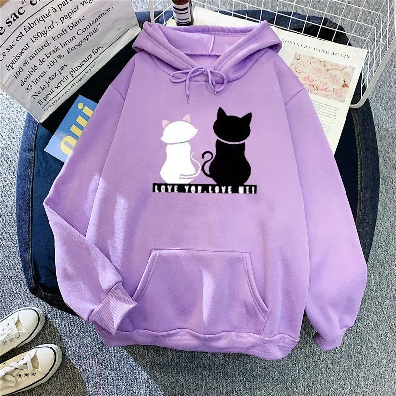 LIBIELIY Women's Fleece Lined Hoodie Casual Cartoon Cat Print Oversize Loose Fit Autumn Winter Top Fashion Comfortable Streetwea
LIBIELIY Women's Fleece Lined Hoodie Casual Cartoon Cat Print Oversize Loose Fit Autumn Winter Top Fashion Comfortable Streetwea