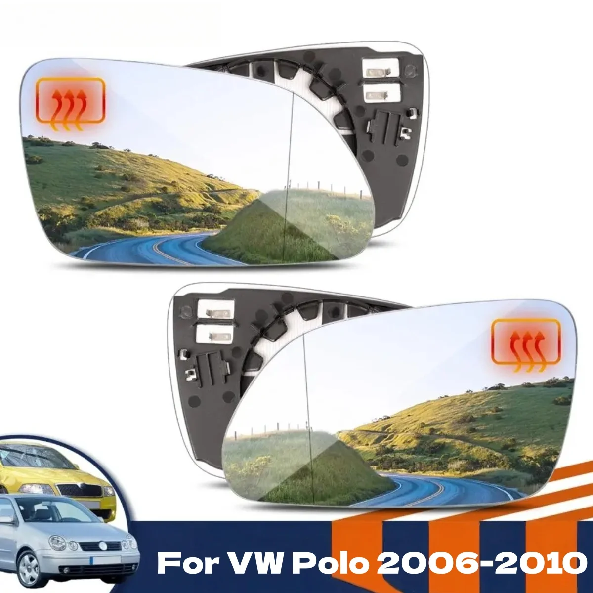 For VW Polo 2006 2007 2008 2009 2010 Left/Right Side Mirrors Lens Door Wing Rear View Mirror Glass Heated 1Z1857521F 1Z1857522F
For VW Polo 2006 2007 2008 2009 2010 Left/Right Side Mirrors Lens Door Wing Rear View Mirror Glass Heated 1Z1857521F 1Z1857522F
