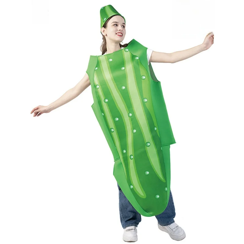 Adult loween Funny Cosume Cucumber Suit Parent-Child Outfit Couple's Performance Carnival Fruit Themed Clothing
Adult loween Funny Cosume Cucumber Suit Parent-Child Outfit Couple's Performance Carnival Fruit Themed Clothing