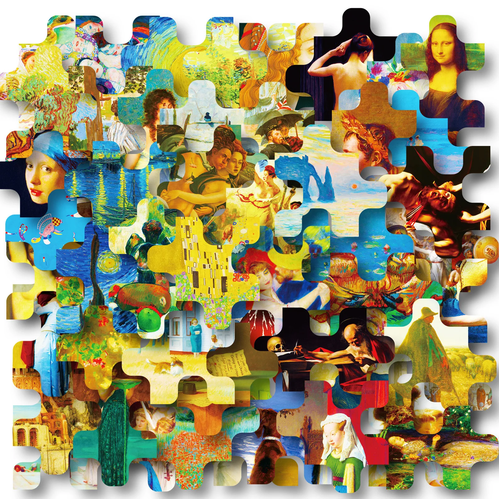 50Pcs Vintage World Famous Painting Puzzle Series Stickers Suitcase Phone Case Water Bottle Waterproof Decoration Diy Sticker
50Pcs Vintage World Famous Painting Puzzle Series Stickers Suitcase Phone Case Water Bottle Waterproof Decoration Diy Sticker