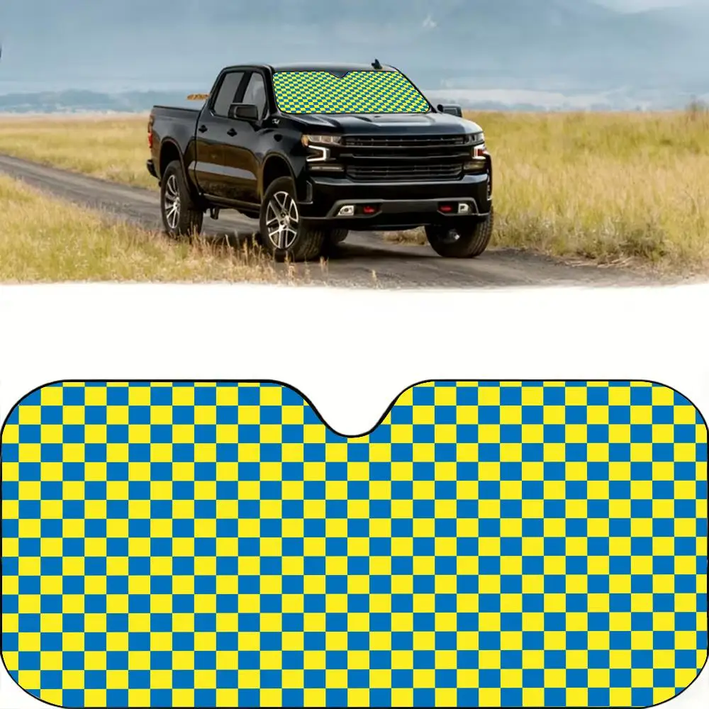 Chessboard Pattern Sun Visor Reusable Aluminum Foil UV Protector Heat Three-layer Insulation Windshield Sunshades
Chessboard Pattern Sun Visor Reusable Aluminum Foil UV Protector Heat Three-layer Insulation Windshield Sunshades