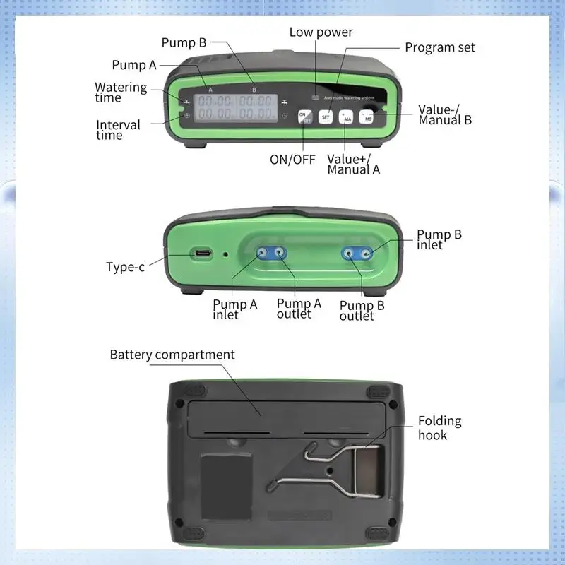 AD-Intelligent Automatic Watering Device Double Pump Timed Waterer Garden Terrace Drip Irrigation System
AD-Intelligent Automatic Watering Device Double Pump Timed Waterer Garden Terrace Drip Irrigation System