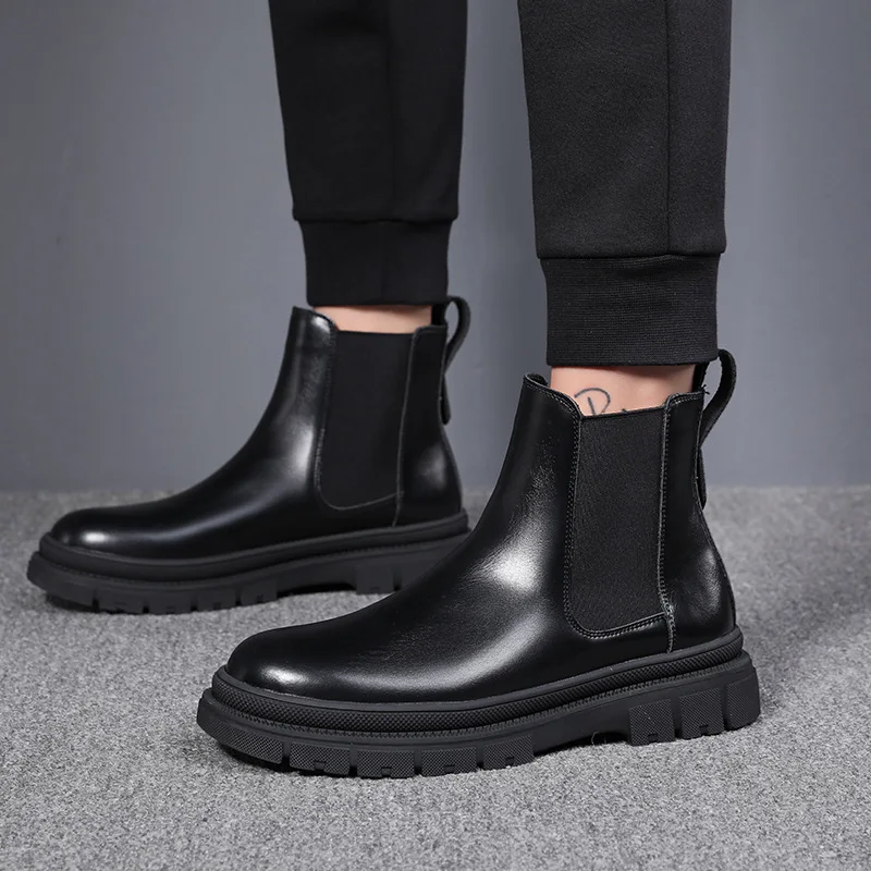 men luxury fashion chelsea boots black stylish autumn winter shoes cowboy platform boot cool high chunky original leather botas
men luxury fashion chelsea boots black stylish autumn winter shoes cowboy platform boot cool high chunky original leather botas