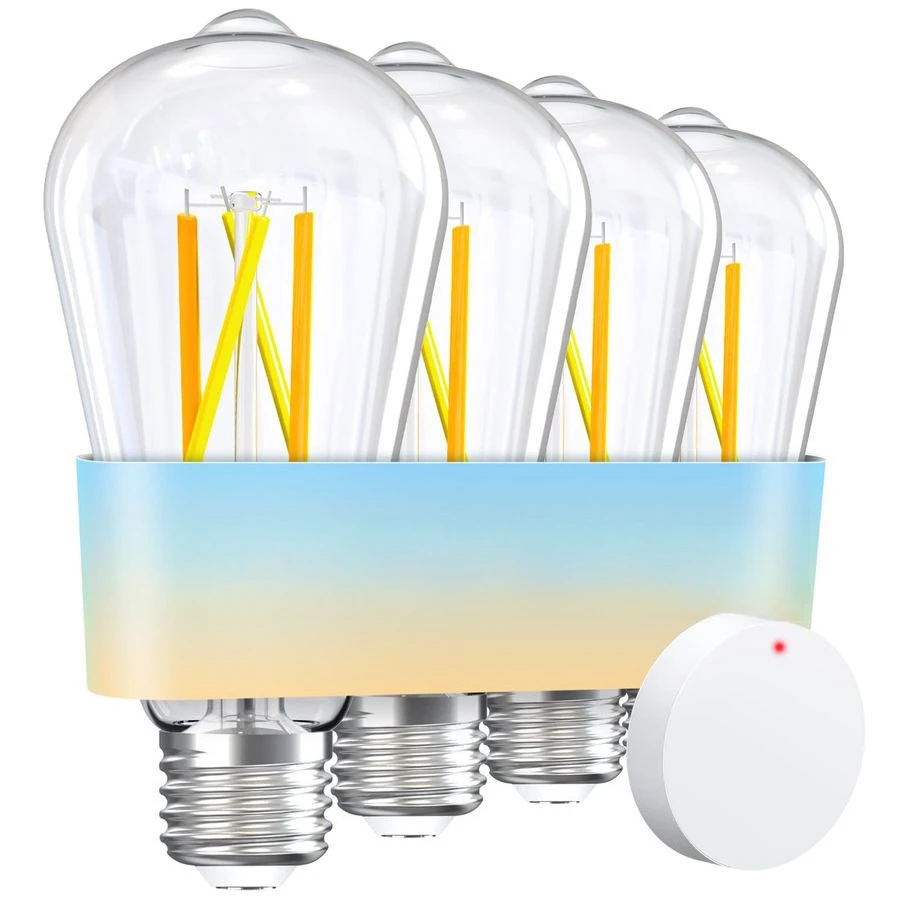 Умные лампочки Edison с кнопкой управления, Wi-Fi, ST1958, винтажные лампочки с цоколем E26, 800 лм, диммируемые, 2700K-6500K, регулируемый белый свет, S
Умные лампочки Edison с кнопкой управления, Wi-Fi, ST1958, винтажные лампочки с цоколем E26, 800 лм, диммируемые, 2700K-6500K, регулируемый белый свет, S