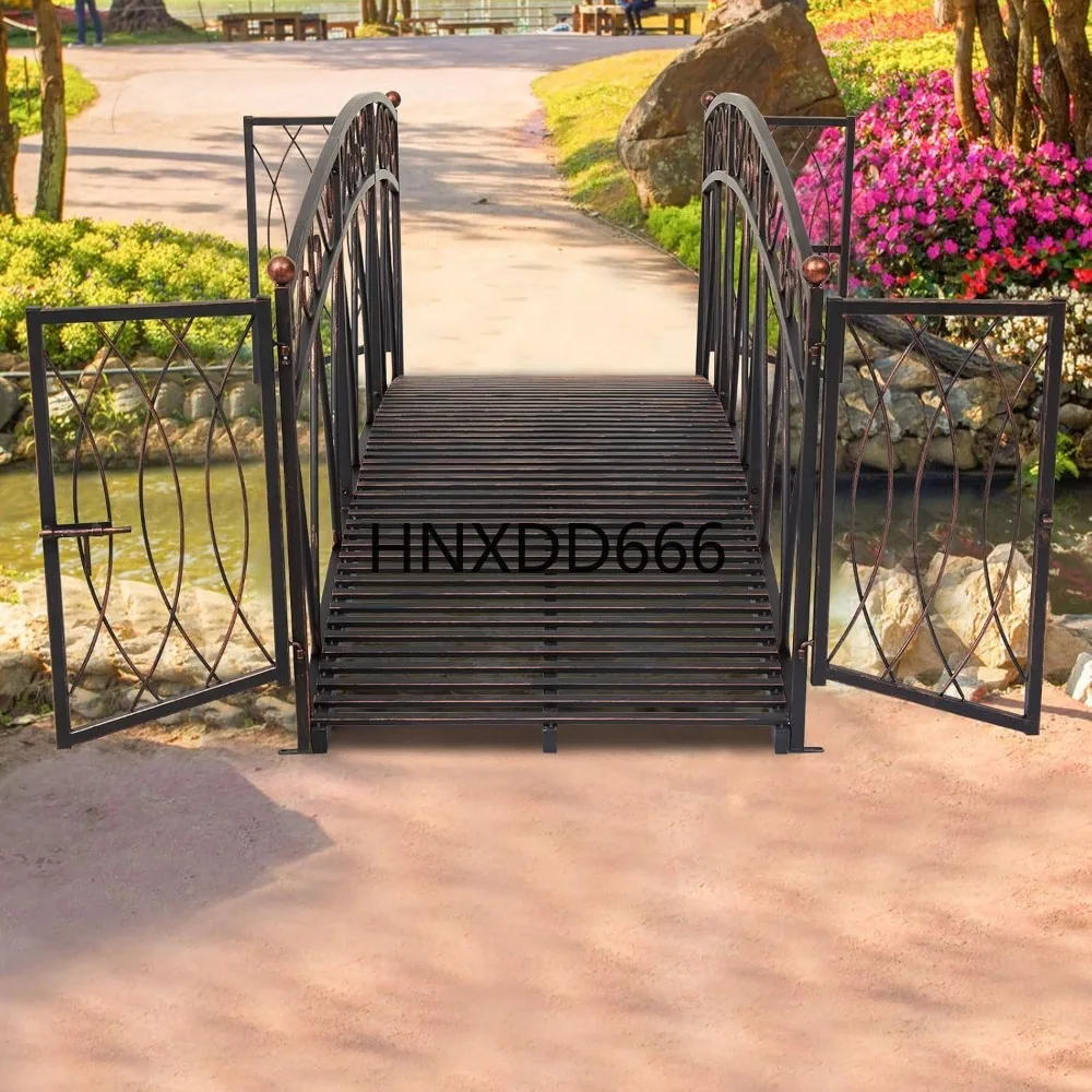 8 FT Metal Bridge for Garden- Garden Bridges for Outdoors, Outdoor Bridge with Gates and Safety Siderails, Iron Decorative
8 FT Metal Bridge for Garden- Garden Bridges for Outdoors, Outdoor Bridge with Gates and Safety Siderails, Iron Decorative