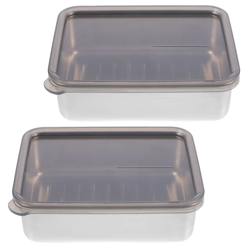 2pcs Cheese Storage Containers Stainless Steel Preservation Boxes Fridge Organizer Healthy Material Kitchen Use
2pcs Cheese Storage Containers Stainless Steel Preservation Boxes Fridge Organizer Healthy Material Kitchen Use