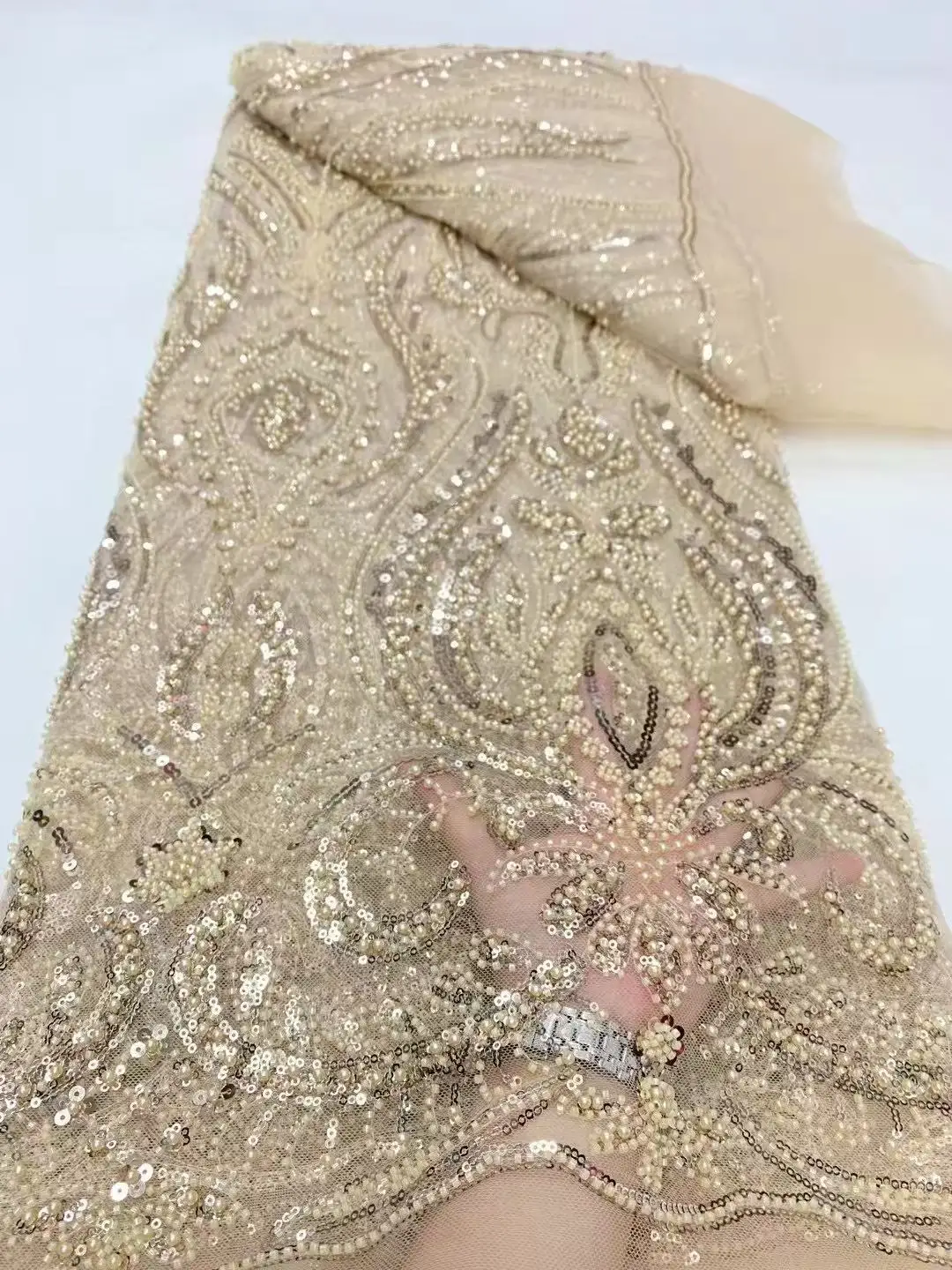 African Lace Fabric 2025 High Quality Nigeria Oliver Orange Beaded Lace Fabric Sequins Tulle Fabric Net Sequins For Sewing
African Lace Fabric 2025 High Quality Nigeria Oliver Orange Beaded Lace Fabric Sequins Tulle Fabric Net Sequins For Sewing