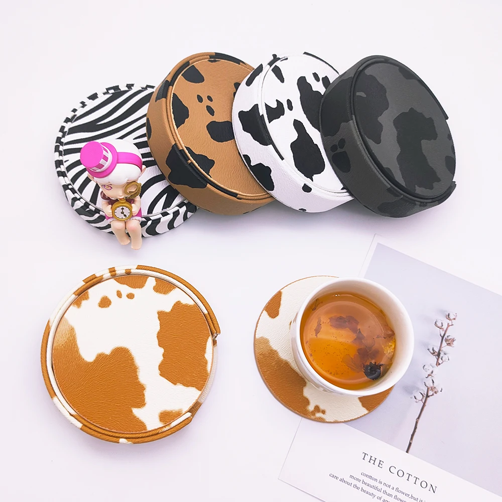 WOTOR 6PCS/Lot Animal Grain Leather Coaster No Sewing Thread Waterproof Heat Resistant Placemat Tea Coffee Cups Home Bar Counter
WOTOR 6PCS/Lot Animal Grain Leather Coaster No Sewing Thread Waterproof Heat Resistant Placemat Tea Coffee Cups Home Bar Counter