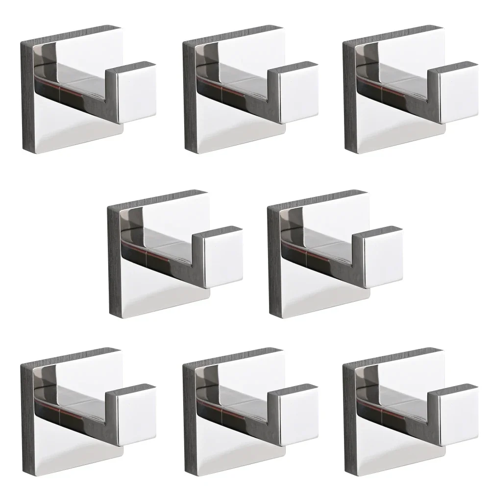 8 Pack Wall-Mounted Stainless Steel Bathroom Towel Hooks/Coat Hooks for Bathroom, Bedroom, Kitchen
8 Pack Wall-Mounted Stainless Steel Bathroom Towel Hooks/Coat Hooks for Bathroom, Bedroom, Kitchen