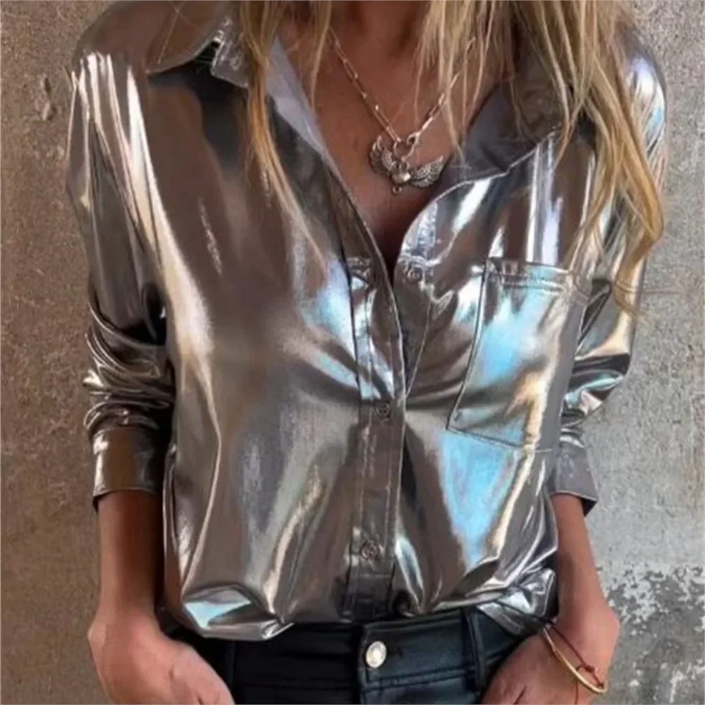CPSYMYM Spring Autumn New Fashion Lapel Velvet Leather Flowered Shirt Women Casual Solid Color Female Simple Office Long Sleeved
CPSYMYM Spring Autumn New Fashion Lapel Velvet Leather Flowered Shirt Women Casual Solid Color Female Simple Office Long Sleeved