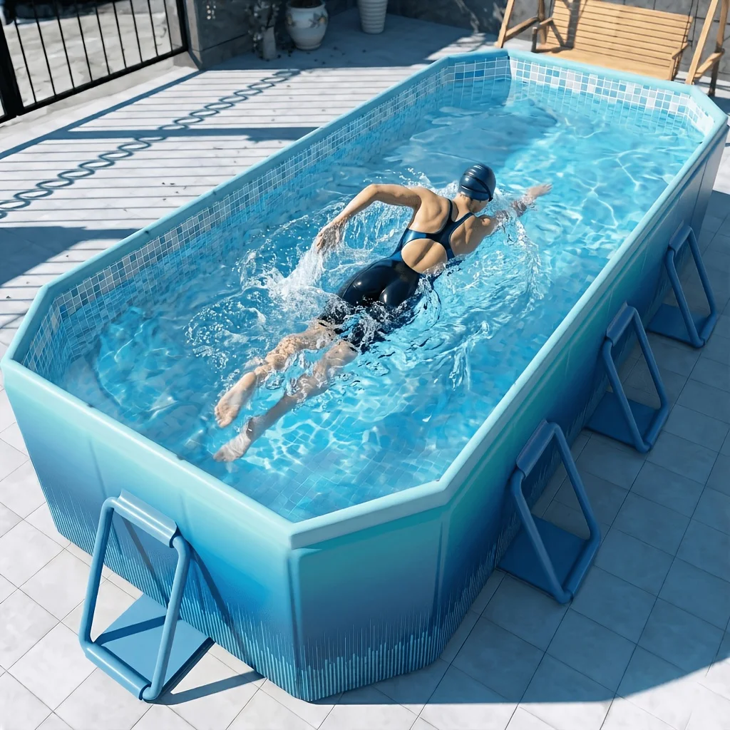 102/118-inch foldable swimming pool, suitable for adults and families, no-air-frame design, outdoor pool, blue family pool
102/118-inch foldable swimming pool, suitable for adults and families, no-air-frame design, outdoor pool, blue family pool