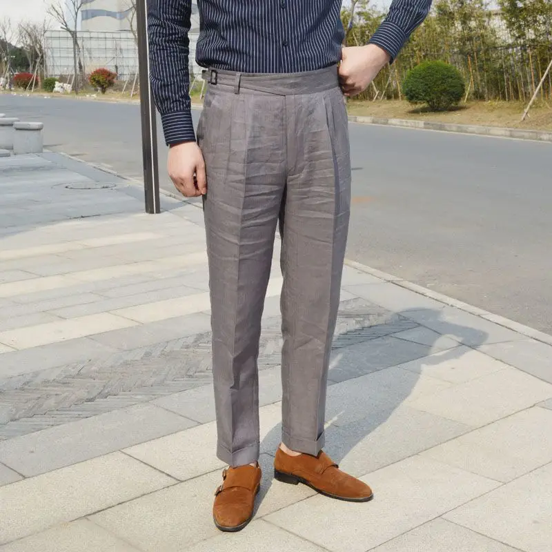2023 Spring Autumn Men's New Linen Business Casual Pants Male Solid Long Trousers Men High Waist Loose Straight Pants C42
2023 Spring Autumn Men's New Linen Business Casual Pants Male Solid Long Trousers Men High Waist Loose Straight Pants C42