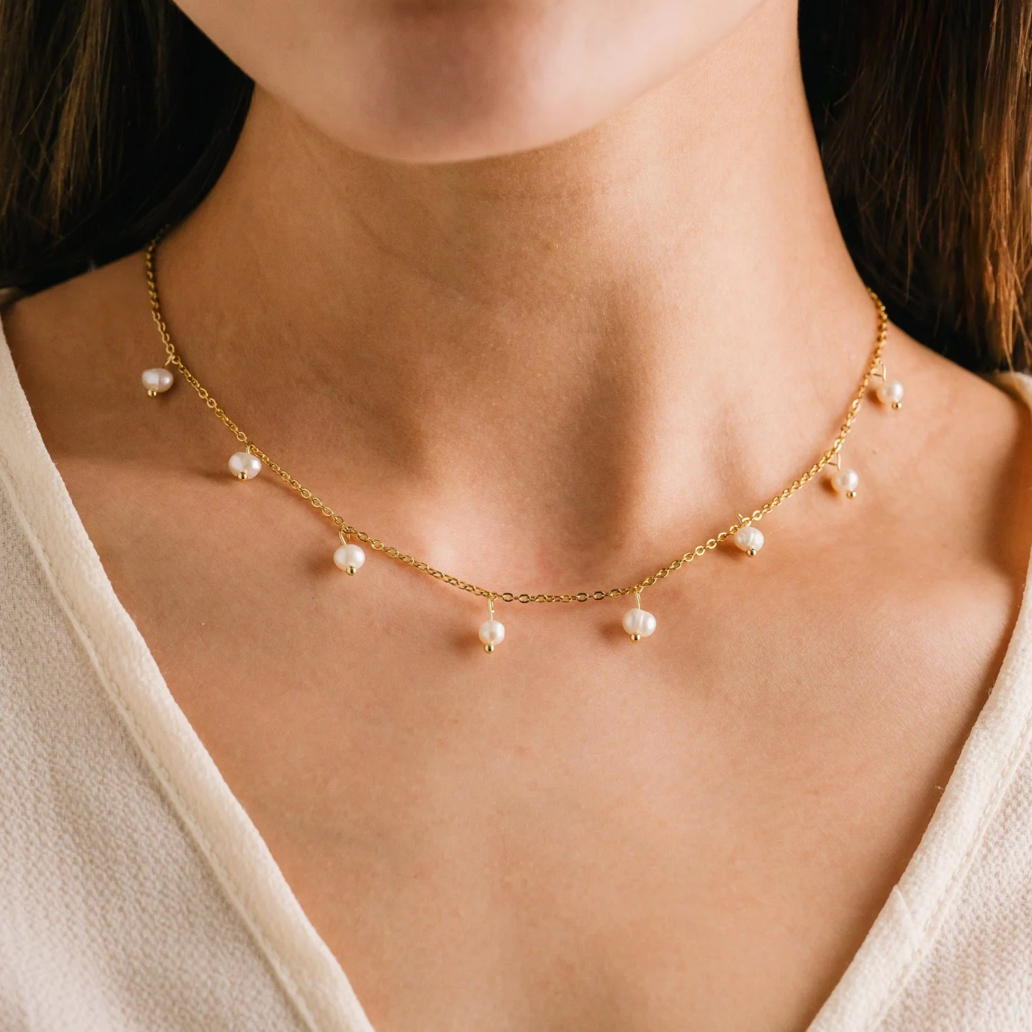 Vlen Natural Baroque Pearl Drop Necklace Gold Plated O Link Chain Teardrop Pendant Jewelry Gift for Women
Vlen Natural Baroque Pearl Drop Necklace Gold Plated O Link Chain Teardrop Pendant Jewelry Gift for Women