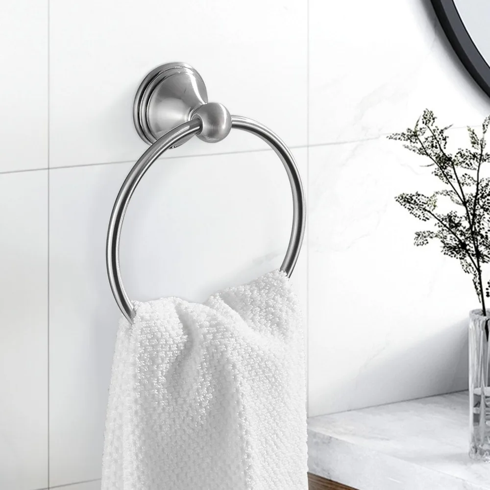 Держатель для полотенец для ванной комнаты Кольцо для полотенец 5,555-дюймовое кольцо для банного полотенца Диаметр настенного крепления Матовый никель 
Держатель для полотенец для ванной комнаты Кольцо для полотенец 5,555-дюймовое кольцо для банного полотенца Диаметр настенного крепления Матовый никель