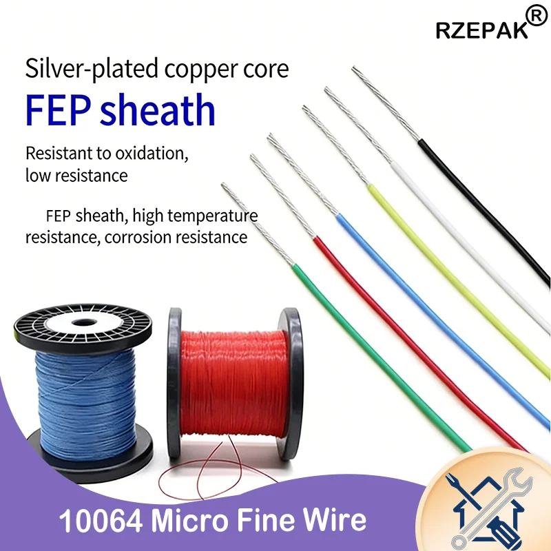 10/50/100/500M 10064 High-Temp Flexible Wire 26-40AWG - FEP Insulated Cable for Avionics & Precision Electronics
10/50/100/500M 10064 High-Temp Flexible Wire 26-40AWG - FEP Insulated Cable for Avionics & Precision Electronics