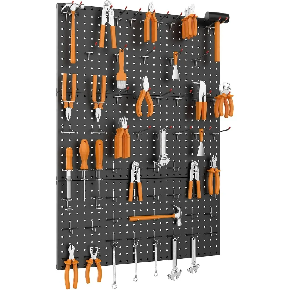 96PCS Metal Pegboard Kit with Pegboard Hooks for Wall Garage Tools Storage Pegboard System for Garage, Workbench, Peg Board
96PCS Metal Pegboard Kit with Pegboard Hooks for Wall Garage Tools Storage Pegboard System for Garage, Workbench, Peg Board