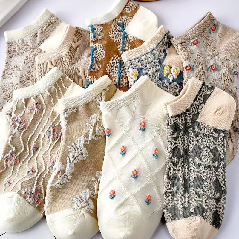 9 пар летних художественных женских носков с низким верхом и неглубоким горлом, дышащие и впитывающие пот короткие носки, тонкая хлопковая версия 2026
9 пар летних художественных женских носков с низким верхом и неглубоким горлом, дышащие и впитывающие пот короткие носки, тонкая хлопковая версия 2026