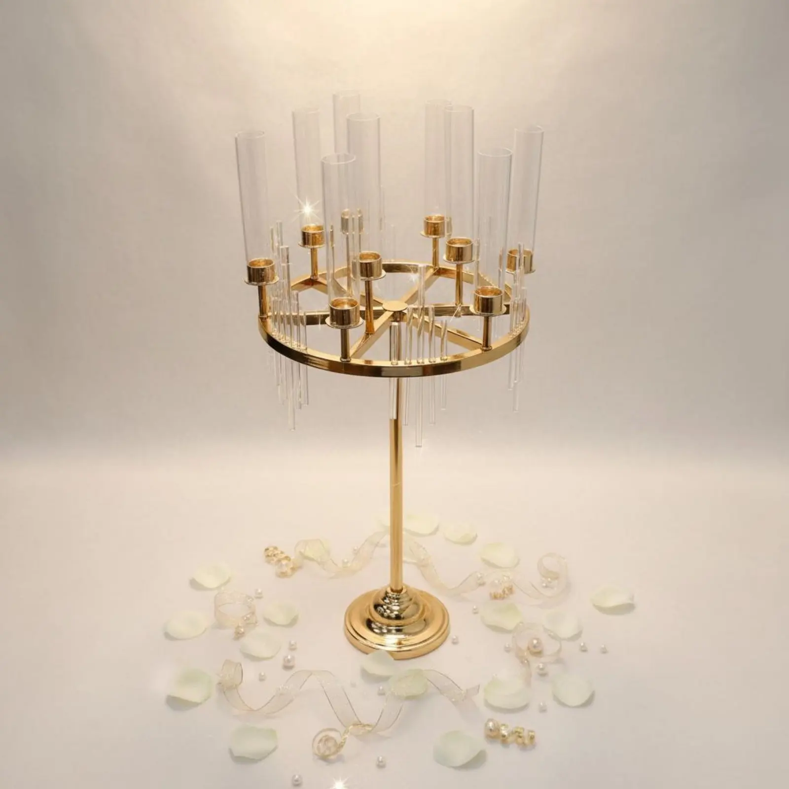 9-Head Candelabra Multi-Branch Wedding Table Candelabra Acrylic Tube Candle Holder Elegant Design Event Decoration for Banquet
9-Head Candelabra Multi-Branch Wedding Table Candelabra Acrylic Tube Candle Holder Elegant Design Event Decoration for Banquet