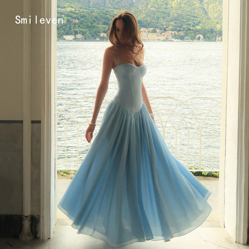 Smileven Novel Sky Blue A-line Lace Up Prom Dress Sweetheart Party Gowns Formal Spaghetti Strap Occassion Dress Customized 2
Smileven Novel Sky Blue A-line Lace Up Prom Dress Sweetheart Party Gowns Formal Spaghetti Strap Occassion Dress Customized 2