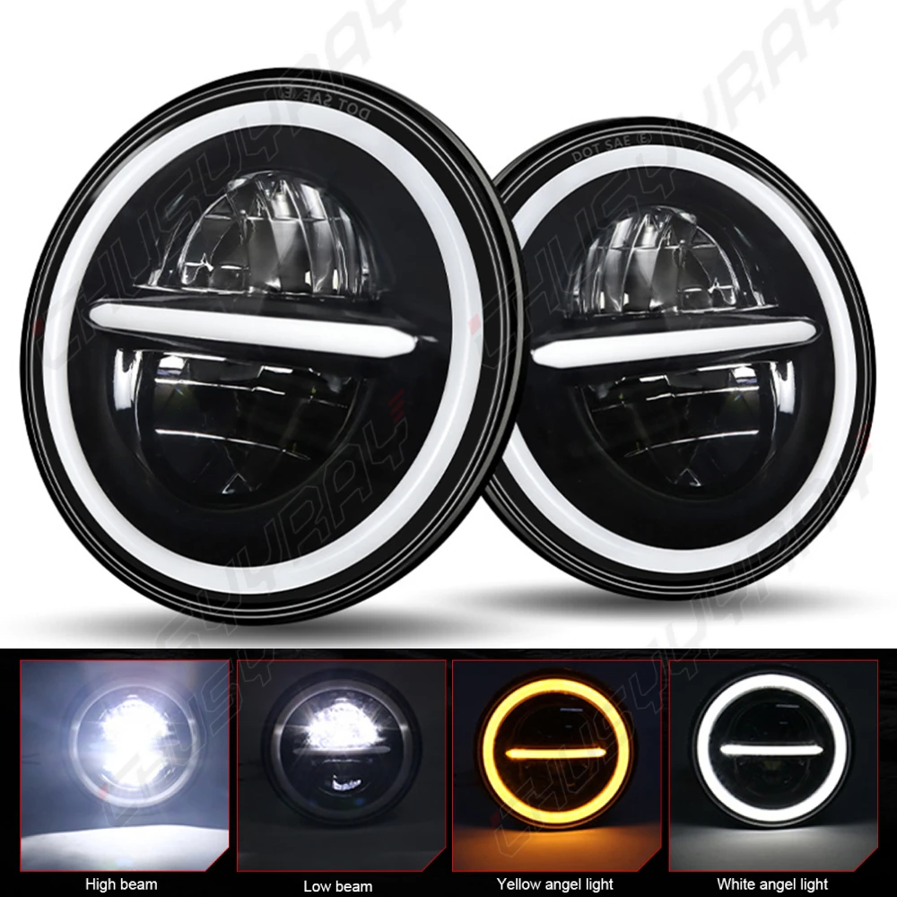 Universal 7 Inch LED Headlights 9-32V 155W Round DRL & Hi/Lo Beam Headlight Assembly For Motorcycle Jeep TJ JK SUV 4X4 Off Road
Universal 7 Inch LED Headlights 9-32V 155W Round DRL & Hi/Lo Beam Headlight Assembly For Motorcycle Jeep TJ JK SUV 4X4 Off Road