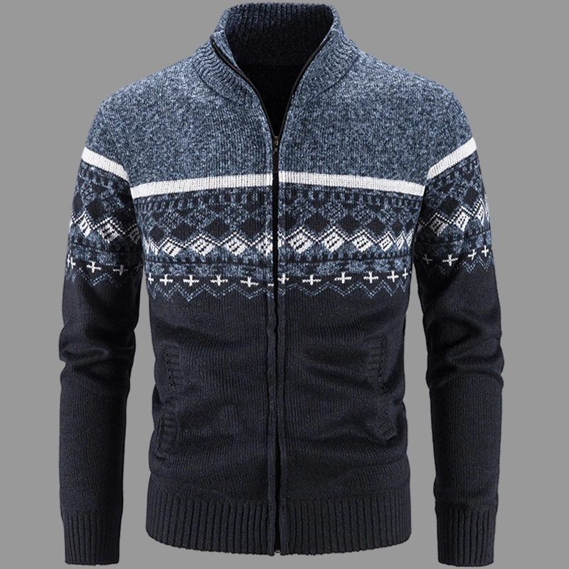 Men's Winter Fleece Cardigan Fashion Slim Fit Sweater Knitted Thick Warm Coat Male Casual Clothing Striped Sweaterscoat
Men's Winter Fleece Cardigan Fashion Slim Fit Sweater Knitted Thick Warm Coat Male Casual Clothing Striped Sweaterscoat