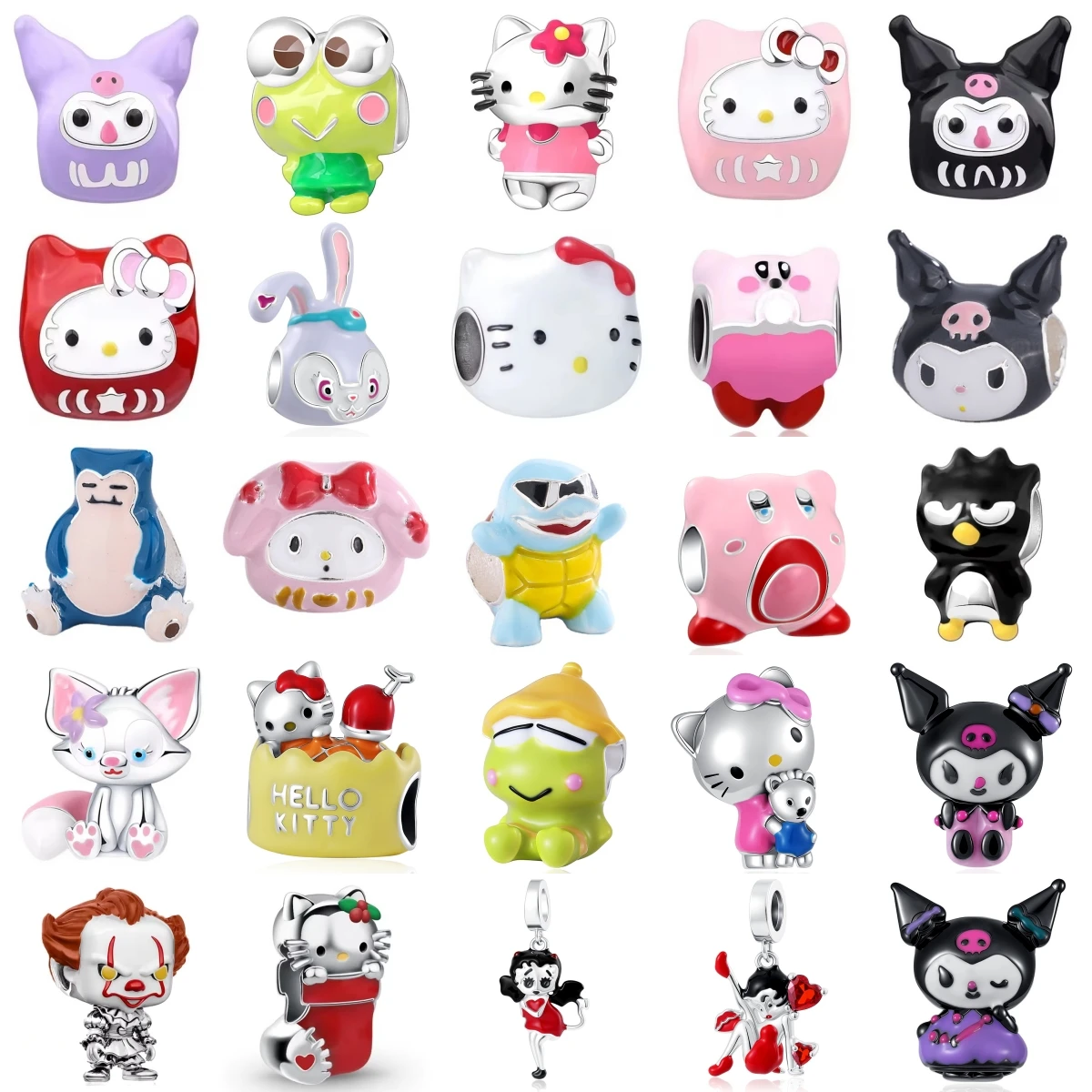 925 Sterling Silver Charms Hello Kitty Kuromi My Melody Keroppi Enamel Beads, Fit Pan Bracelet, Jewelry for Girls
925 Sterling Silver Charms Hello Kitty Kuromi My Melody Keroppi Enamel Beads, Fit Pan Bracelet, Jewelry for Girls