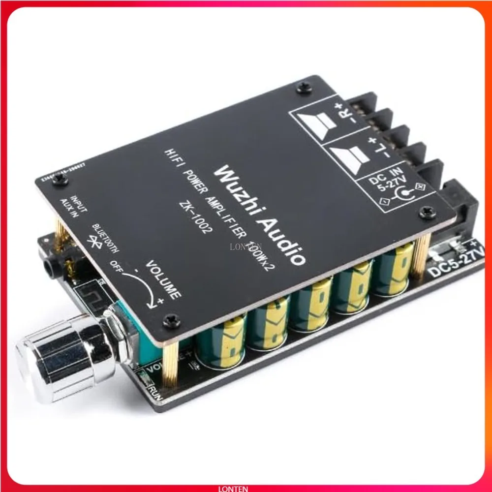 ZK-1002 100W X 2 HiFi Bluetooth-Compatible Amplifier Board with TPA3116D2 Chip 2.0 Channel Mini HiFi Power Amplifier LT-GF0068
ZK-1002 100W X 2 HiFi Bluetooth-Compatible Amplifier Board with TPA3116D2 Chip 2.0 Channel Mini HiFi Power Amplifier LT-GF0068