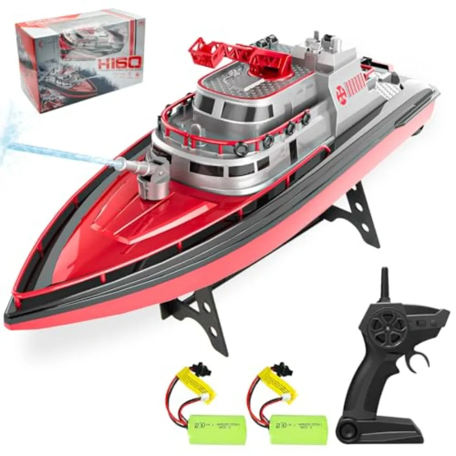 RC Boat Remote Control Fireboat Firefighter for One-Key Water Spary 2 Batteries for 40 Mins Run Time 15KM/H High Speed Pool Toy
RC Boat Remote Control Fireboat Firefighter for One-Key Water Spary 2 Batteries for 40 Mins Run Time 15KM/H High Speed Pool Toy