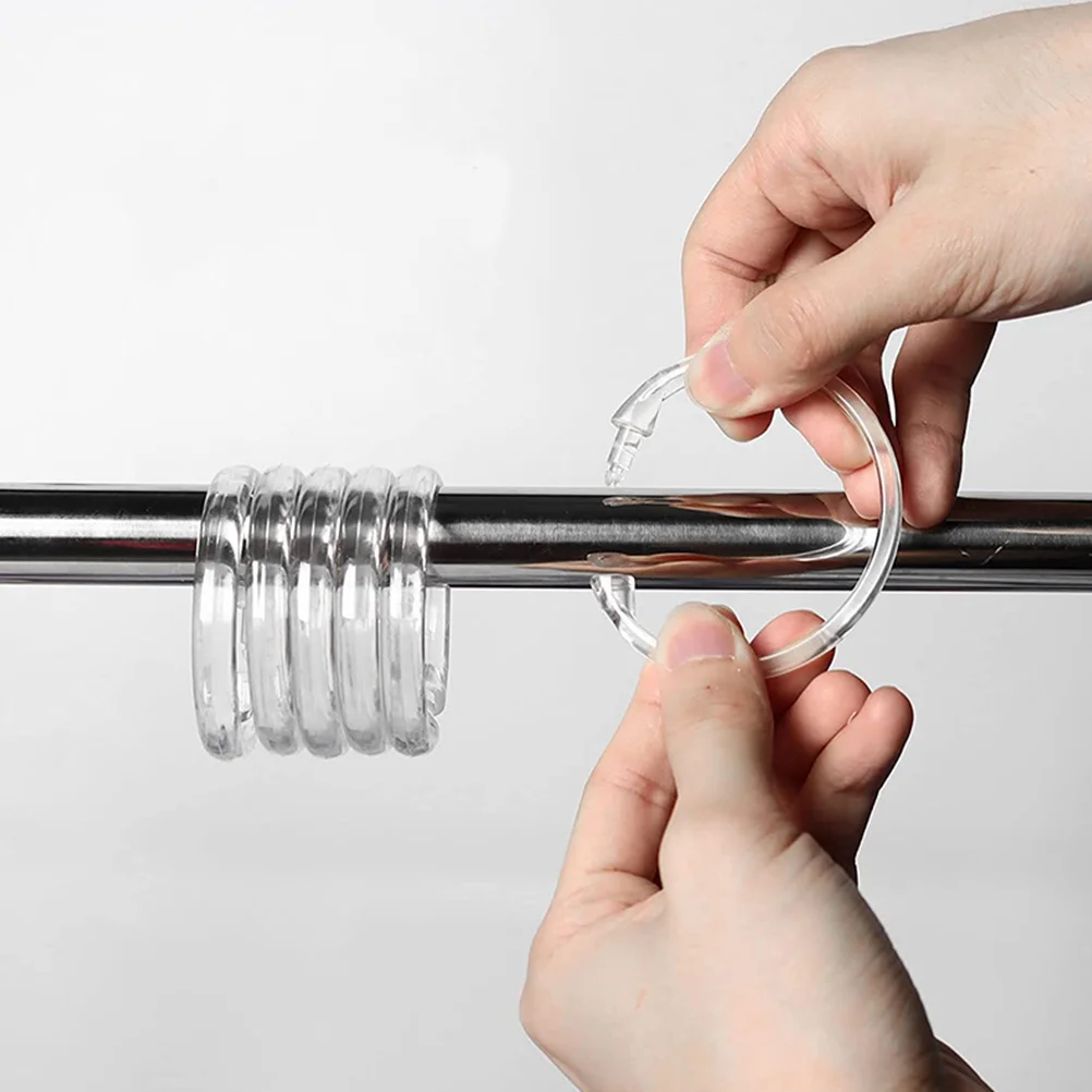 24Pcs Circular Shower Curtain Rings Thick Sturdy Plastic Rings for Heavy Lightweight Curtains Shower Curtain Hangers 
24Pcs Circular Shower Curtain Rings Thick Sturdy Plastic Rings for Heavy Lightweight Curtains Shower Curtain Hangers