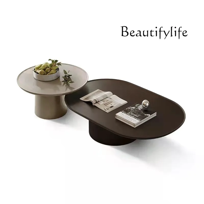 Italian living room oval light luxury simple modern minimalist apartment designer coffee table combination round coffee table
Italian living room oval light luxury simple modern minimalist apartment designer coffee table combination round coffee table