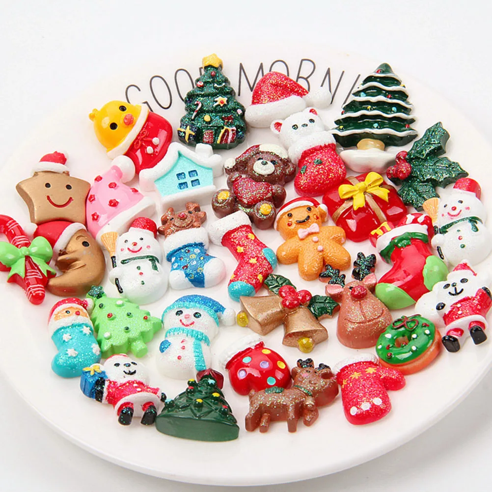30pcs Christmas Resin Charms Flatback Pendants Craft Ornaments Mixed Assorted Patterns Durable Creative Diy Decoration Jewelry
30pcs Christmas Resin Charms Flatback Pendants Craft Ornaments Mixed Assorted Patterns Durable Creative Diy Decoration Jewelry