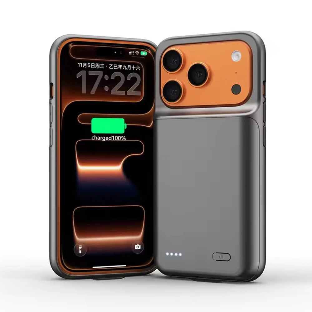 Чехол-аккумулятор 10000 мАч для iPhone 17, 16 Pro Max, 17 Air, 16 Plus, 16e – портативное зарядное устройство, внешний аккумулятор
Чехол-аккумулятор 10000 мАч для iPhone 17, 16 Pro Max, 17 Air, 16 Plus, 16e – портативное зарядное устройство, внешний аккумулятор