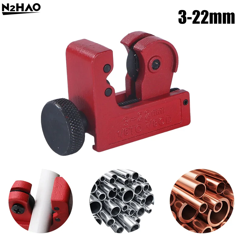 1 шт., 3-22 мм, труборез, мини-резак из легированной стали, резка труб, медь, ПВХ, тонкая трубка из нержавеющей стали 
1 шт., 3-22 мм, труборез, мини-резак из легированной стали, резка труб, медь, ПВХ, тонкая трубка из нержавеющей стали