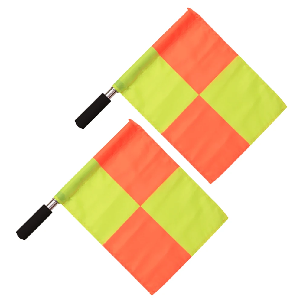 2pcs Soccer Referee Flags Polyester Large Checkered Bright Color Non Fading Team Memorabilia Sports Training Equipment
2pcs Soccer Referee Flags Polyester Large Checkered Bright Color Non Fading Team Memorabilia Sports Training Equipment
