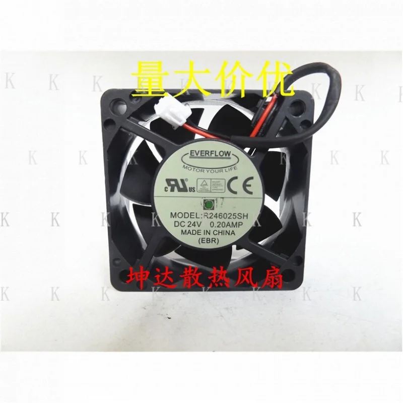 C FOR EVERFLOW 6025 24V 0.20A 6cm R246025SH Chassis inverter cooling fan
C FOR EVERFLOW 6025 24V 0.20A 6cm R246025SH Chassis inverter cooling fan