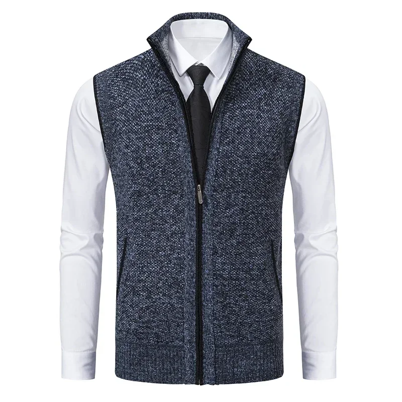 Men's Clothes Sleeveless Jacket Knit Vest Cardigan Full Zip Spring Autumn Brown Casual Sports Coat Homme Sweater Vests
Men's Clothes Sleeveless Jacket Knit Vest Cardigan Full Zip Spring Autumn Brown Casual Sports Coat Homme Sweater Vests