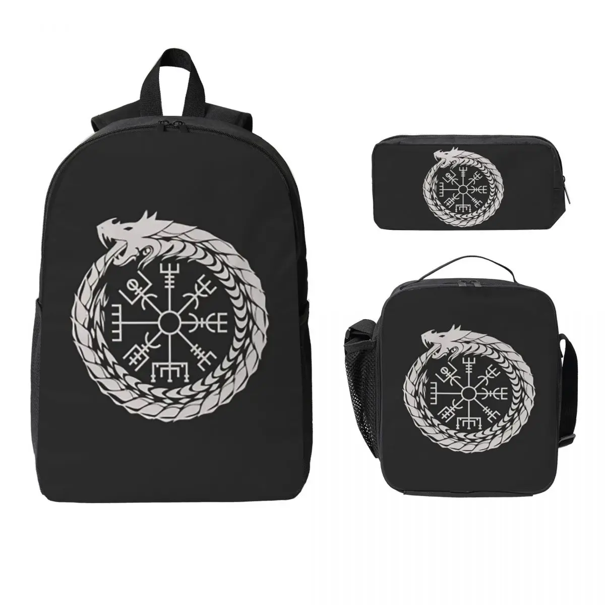 Viking Odin Valknut Runes Backpack Student BookBag School Bag Computer Shoulder Bags 3ps Insulated Lunch Bag Pencil Case
Viking Odin Valknut Runes Backpack Student BookBag School Bag Computer Shoulder Bags 3ps Insulated Lunch Bag Pencil Case