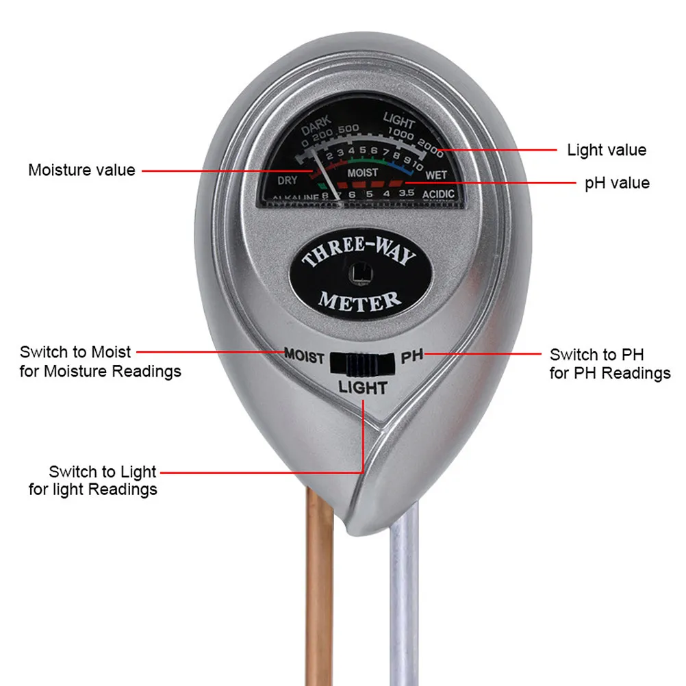 Indoor Plants Household Flowerpot Soil Analysis PH Test Potted Moisture Tester
Indoor Plants Household Flowerpot Soil Analysis PH Test Potted Moisture Tester