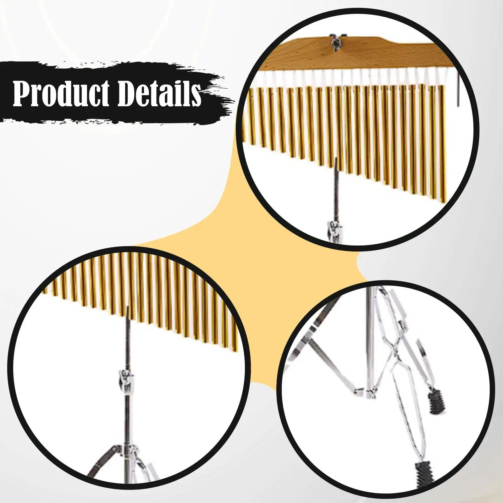 Wooden Iron Wind Chimes Percussion Adjustable Stand Bar Chimes Musical Instrument for Practice Beginners
Wooden Iron Wind Chimes Percussion Adjustable Stand Bar Chimes Musical Instrument for Practice Beginners