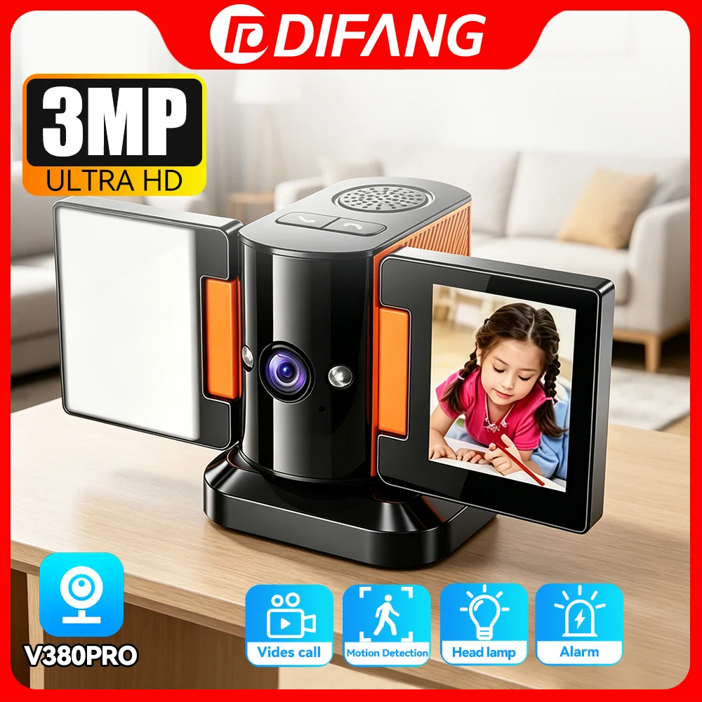 3MP 2.8inch Screens Video Call WiFi Surveillance Baby Monitor Motion Detection WiFi Security Network CCTV Camera
3MP 2.8inch Screens Video Call WiFi Surveillance Baby Monitor Motion Detection WiFi Security Network CCTV Camera