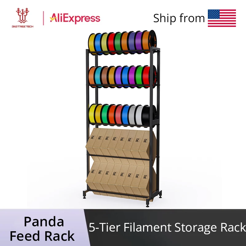 BIGTREETECH Panda Feed Rack Filament Storage Rack 5-Tier Big Capacity Stability For PLA PETG ABS TPU Nylon Filaments Storage
BIGTREETECH Panda Feed Rack Filament Storage Rack 5-Tier Big Capacity Stability For PLA PETG ABS TPU Nylon Filaments Storage