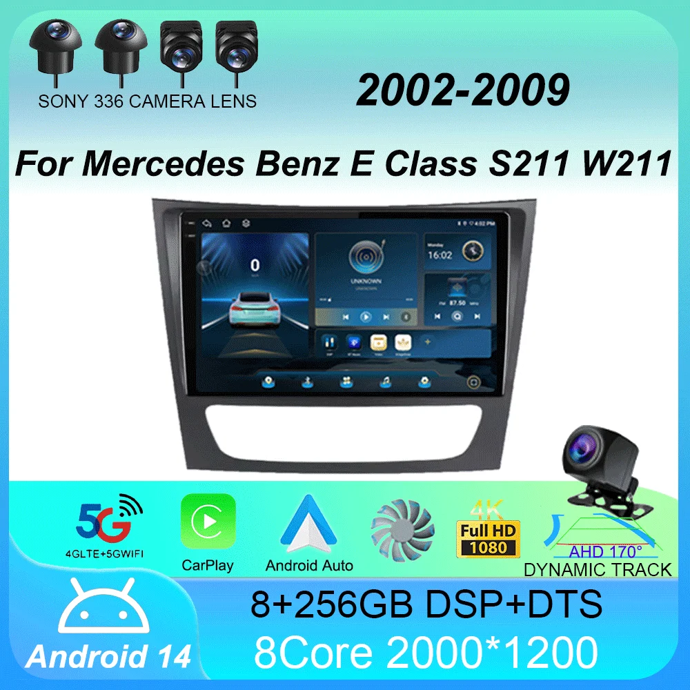 Car Radio Android 14 For Mercedes Benz E Class S211 W211 2002 - 2009 CLS Class C219 2004 - 2010 Carplay GPS Head Unit 2Din Video
Car Radio Android 14 For Mercedes Benz E Class S211 W211 2002 - 2009 CLS Class C219 2004 - 2010 Carplay GPS Head Unit 2Din Video