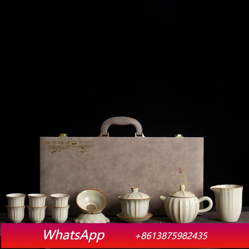 LH Ceramic Ru Kiln Tea Set Household Company Activities Festival Souvenirs
LH Ceramic Ru Kiln Tea Set Household Company Activities Festival Souvenirs