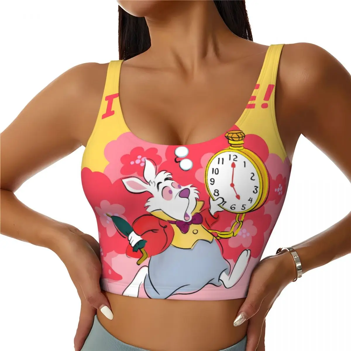 Спортивный топ-бра Custom High Impact «Алиса в стране чудес: Я опаздываю» для женщин, для фитнеса, тренировок, йоги
Спортивный топ-бра Custom High Impact «Алиса в стране чудес: Я опаздываю» для женщин, для фитнеса, тренировок, йоги