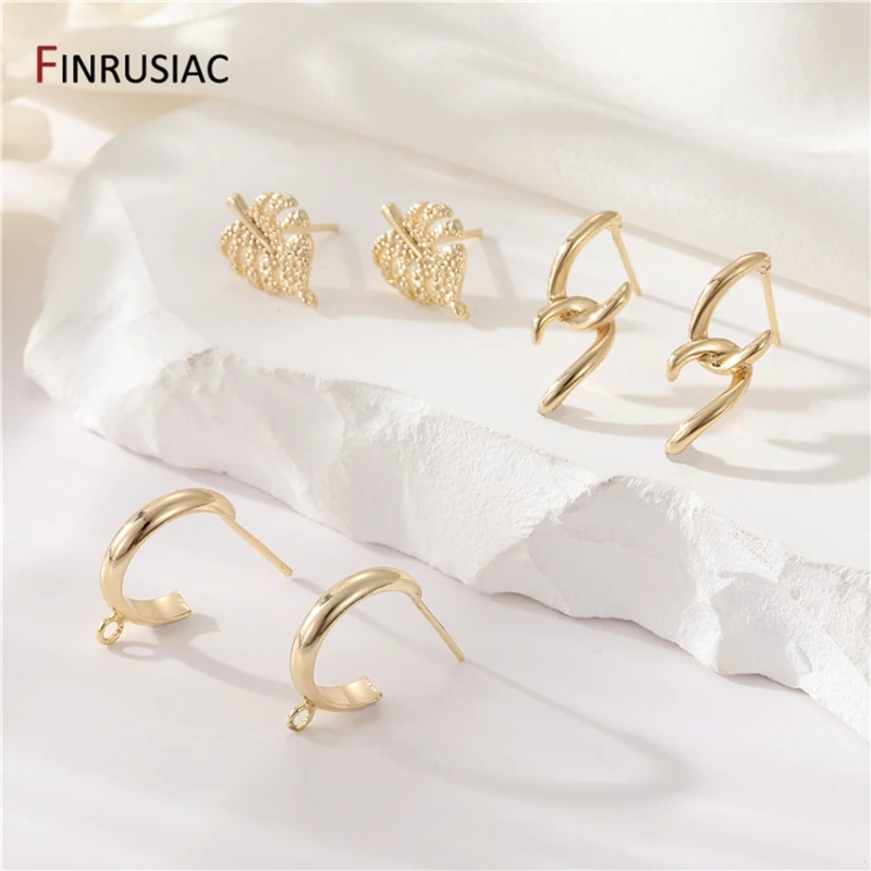 FINRUSIAC 14K Gold Plated Brass Ear Stud Earrings For Earring Making Finding,Leaf Earring Hooks DIY Jewelry Accessories
FINRUSIAC 14K Gold Plated Brass Ear Stud Earrings For Earring Making Finding,Leaf Earring Hooks DIY Jewelry Accessories