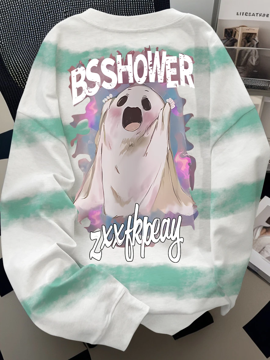 Свободная хлопковая футболка с длинным рукавом и принтом тай-дай для осени и зимы: модная, повседневная, дышащая, удобная, молодежная.
Свободная хлопковая футболка с длинным рукавом и принтом тай-дай для осени и зимы: модная, повседневная, дышащая, удобная, молодежная.