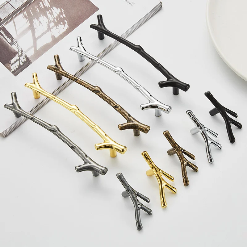Fashion Tree Branch Door Pulls 121mm 161mm Black Silver Bronze Kitchen Cabinet Handles Drawer Knobs Furniture Handles Hardware
Fashion Tree Branch Door Pulls 121mm 161mm Black Silver Bronze Kitchen Cabinet Handles Drawer Knobs Furniture Handles Hardware