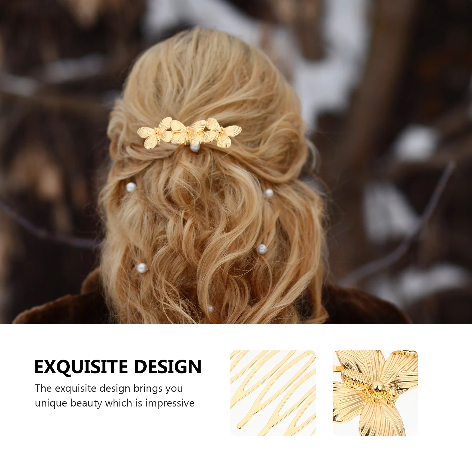 3Pcs Vintage Butterflies Hair Comb Retro Hairstyle Clip Wedding Headpiece Bridal Party Hair Accessory for Elegant Look
3Pcs Vintage Butterflies Hair Comb Retro Hairstyle Clip Wedding Headpiece Bridal Party Hair Accessory for Elegant Look